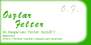 oszlar felter business card